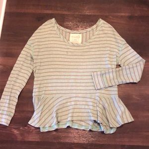 Free People striped long sleeve tee size M